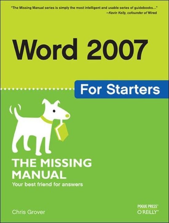  Word 2007 for Starters The Missing Manual 